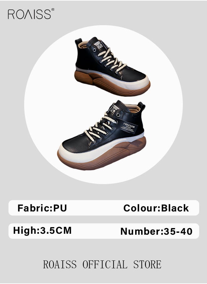 Ladies High Top Shoes Women New Platform Thick Sole Comfortable Walking Sneakers Lace Up Casual Sports Shoes - pzsku/Z25096CE84B9AF0BEC112Z/45/_/1683272428/5c20c32e-7c03-465b-92f9-3386fb6be248