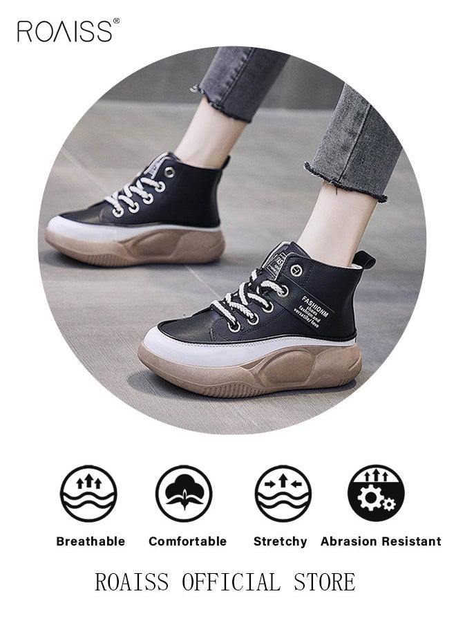 Ladies High Top Shoes Women New Platform Thick Sole Comfortable Walking Sneakers Lace Up Casual Sports Shoes - pzsku/Z25096CE84B9AF0BEC112Z/45/_/1683272429/8f9906e6-1754-4f35-9d46-75afbf1bea13