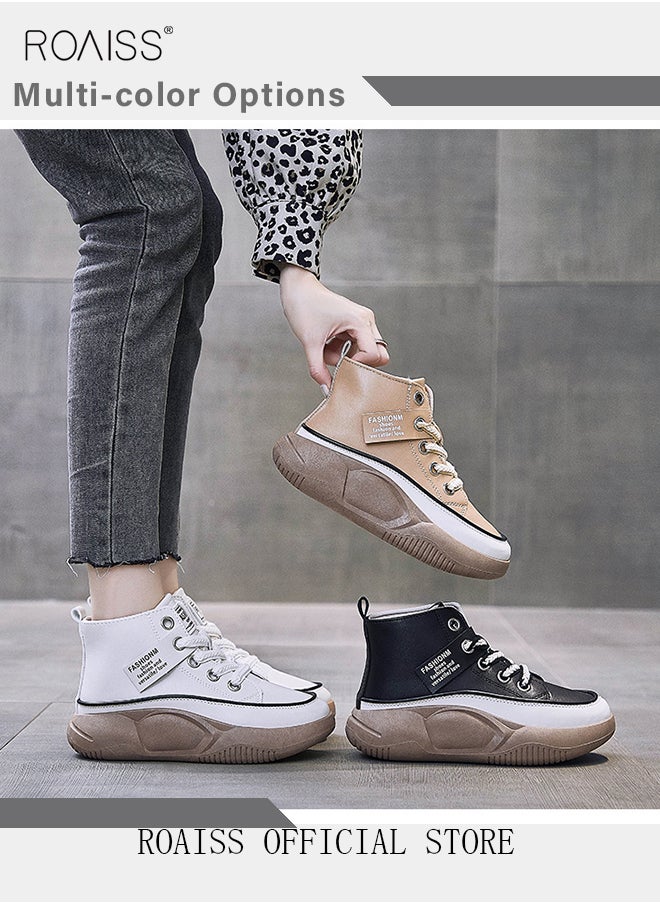 Ladies High Top Shoes Women New Platform Thick Sole Comfortable Walking Sneakers Lace Up Casual Sports Shoes - pzsku/Z25096CE84B9AF0BEC112Z/45/_/1735200111/3e463c35-e62c-436d-bee6-8b58d315ed90