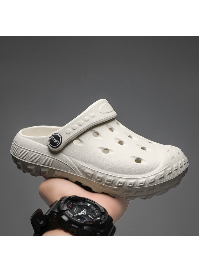 NIBEMINENT Children's Non-slip  Sandals Summer Solid Color Anti-collision Toe Cap Beach Slippers For Boys Kid's Garden Shoes  - Image 2