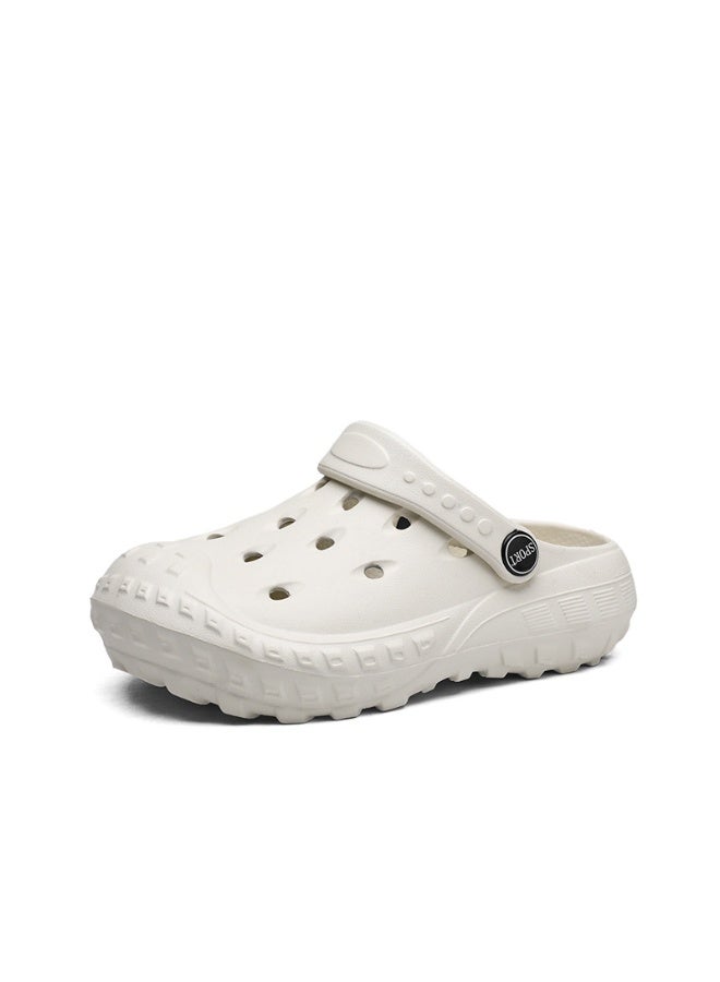 NIBEMINENT Children's Non-slip  Sandals Summer Solid Color Anti-collision Toe Cap Beach Slippers For Boys Kid's Garden Shoes  - Image 1