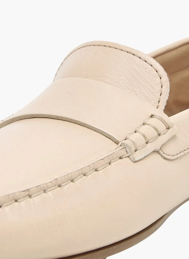 Celeste Women's Logo Accent Leather Slip-On Loafers