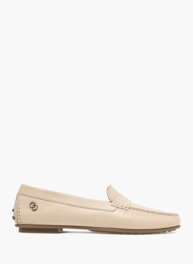 Celeste Women's Logo Accent Leather Slip-On Loafers