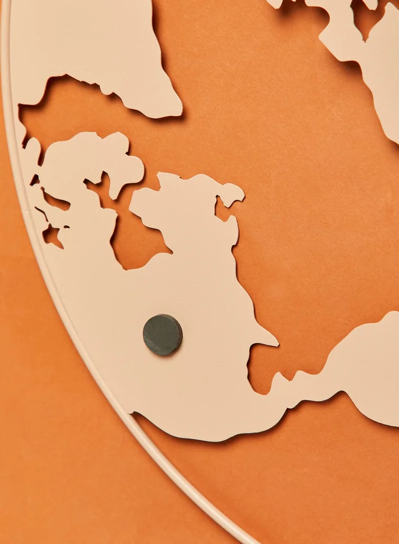 present time Light Pink World Map Memo Board