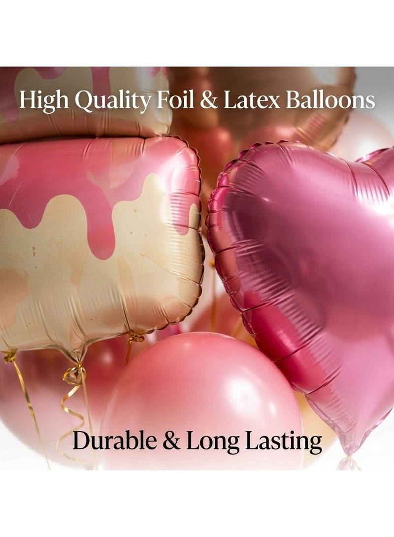 Sportify The Brand 17 PCS Birthday Balloon Decoration Set – Cake Foil Balloons, Heart Shape Balloons & Latex Balloons Kit for Kids, Birthday, Party Decorations, Anniversary & Celebration Supplies - Multicolour - Image 5