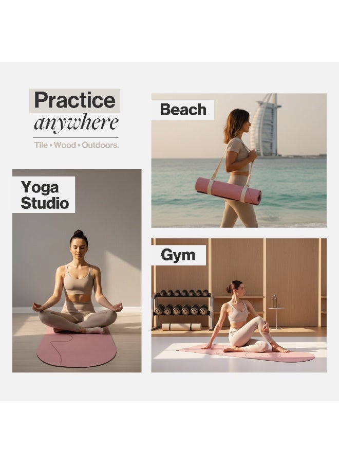 نويا سجادة اليوغا Noya Arch Series TPEبسماكة 6 ملم ومقاس 183×61 سم، تتميز بتصميم ثنائي الطبقات غير قابل للانزلاق، ووزن خفيف 800 غرام فقط، مع حزام حمل مرفق.  مناسبة للاستخدام كـ حصيرة بيلاتس أو حصيرة تمارين رياضية في المنزل أو الصالة الرياضية، مثالية لتمارين اللياقة، اليوغا، وتمارين الأرضيات.  متوفرة باللونين الوردي أو الأخضر - Image 2
