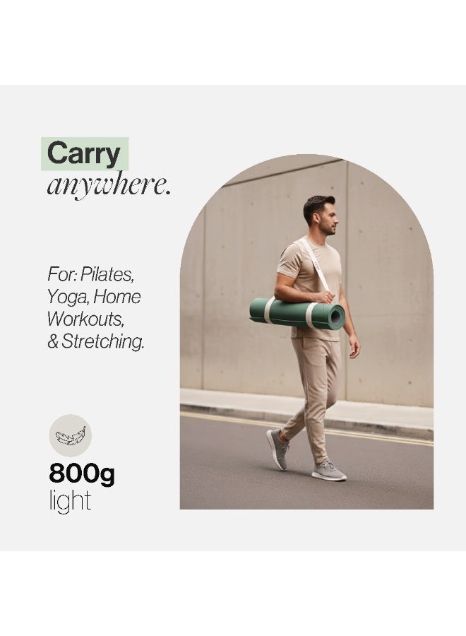 نويا سجادة اليوغا Noya Arch Series TPEبسماكة 6 ملم ومقاس 183×61 سم، تتميز بتصميم ثنائي الطبقات غير قابل للانزلاق، ووزن خفيف 800 غرام فقط، مع حزام حمل مرفق.  مناسبة للاستخدام كـ حصيرة بيلاتس أو حصيرة تمارين رياضية في المنزل أو الصالة الرياضية، مثالية لتمارين اللياقة، اليوغا، وتمارين الأرضيات.  متوفرة باللونين الوردي أو الأخضر - Image 5