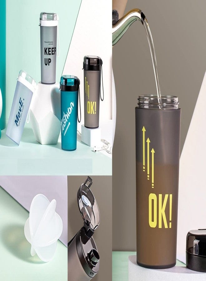 TEMSON Sports Water Bottle 400 ML - Leak-Proof Gym Bottle, Stylish Drinking Bottle, Unbreakable Water Bottle, Ideal for Office, Sports, School, Gym, Yoga, Travelling (CH-1915) (Blue) - Image 5