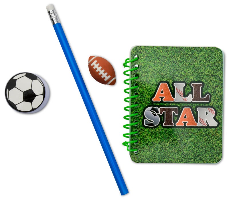 iscream 6.5" x 9" All Star Clipboard Stationery Set with Notebook, Pencil & More! - Image 3