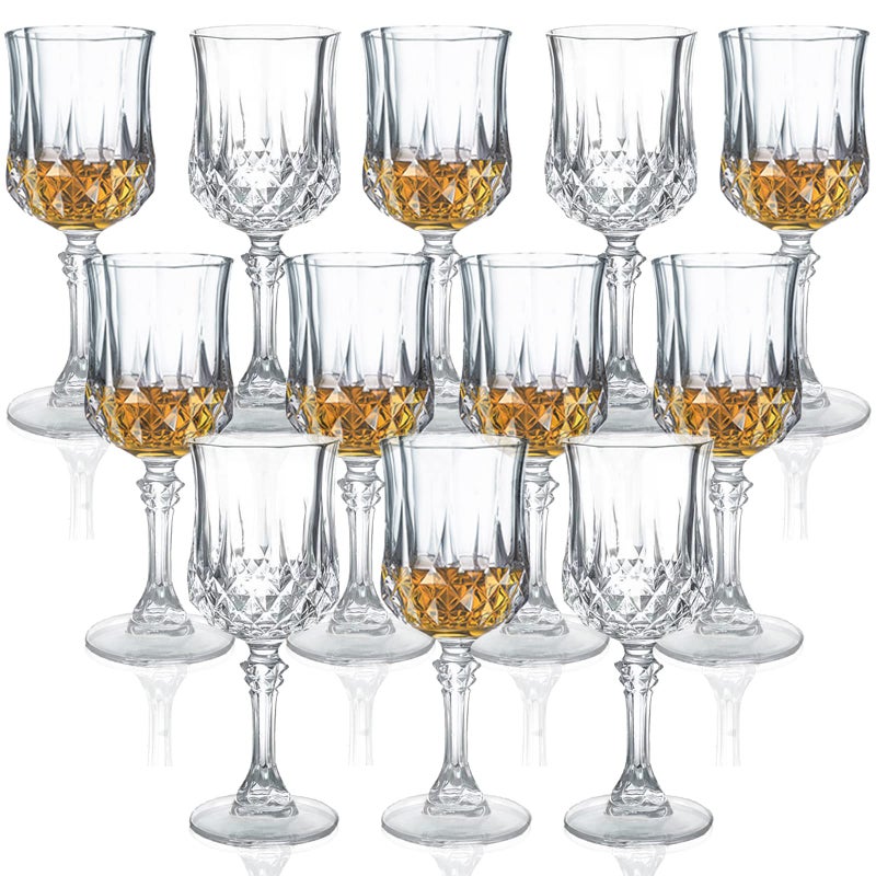 Srgeilzati Srgeilzati Cordial Glasses With Stem  Sherry Port Crystal Shot Limoncello  175 oz 12 