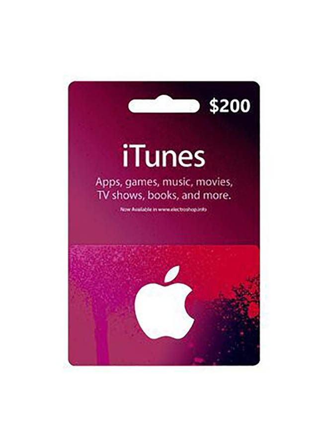 iTunes 200$ - الولايات المتحدة