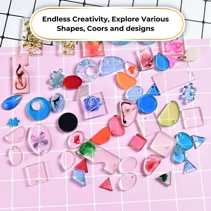 Oytra Oytra Resin Art Kit With Moulds And Tools Dried Flowers For Jewellery Making Materials Diy Floral Earrings Silicone Mold Craft Supplies For Beginners Adults Artists Professionals, Multicolor  - Image 4
