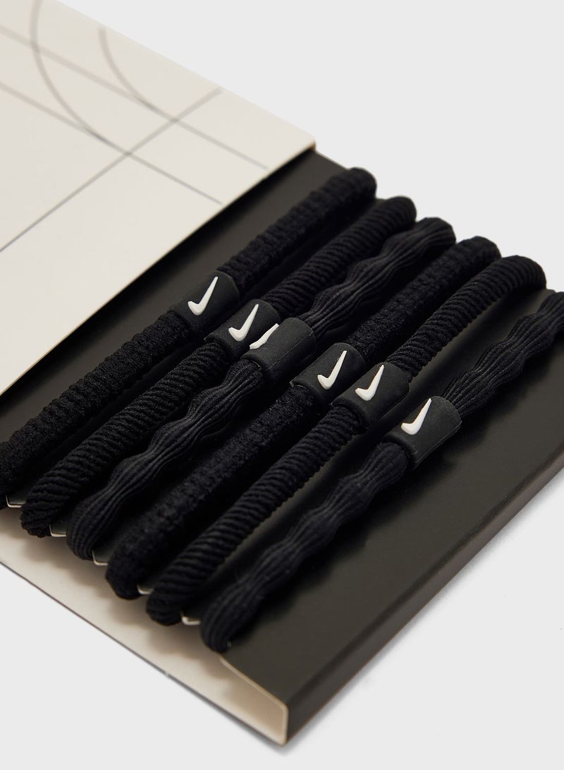 نايكي مجموعة ربطات شعر مرنة مزينة بشعار الماركة مكونة من 6 قطع - Image 3