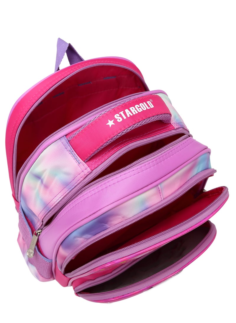 Stargold Baby Backpack 3Pcs Combo For Baby Girl With Adjustable Strap For School 14 Inch  - Image 3