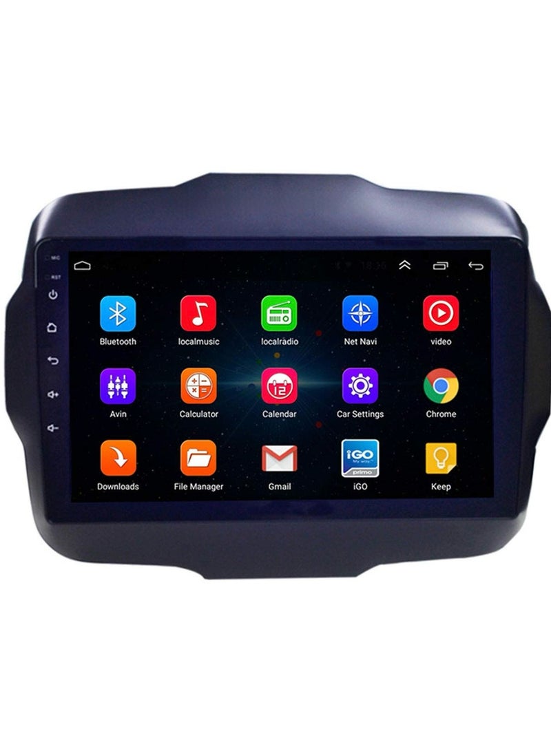 SHEZA STAR Android Car Stereo for Jeep Renegade 4GB RAM 64GB ROM Support Carplay, M-Link Wi-Fi BT, Radio GPS, 9 Inch IPS Touch Screen with AHD Camera Included - Image 1