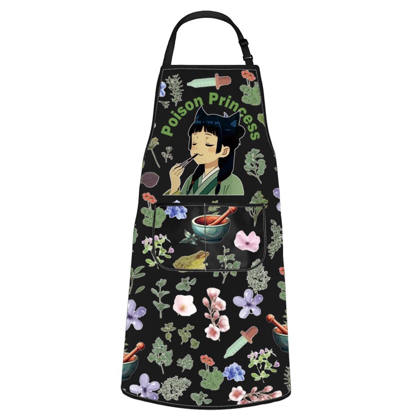 POFULL Animated Movie Inspired Gift Anima Fans Apron Apothecary Gift Poison Princess Apron With Pockets (Poison Princess) - Image 1