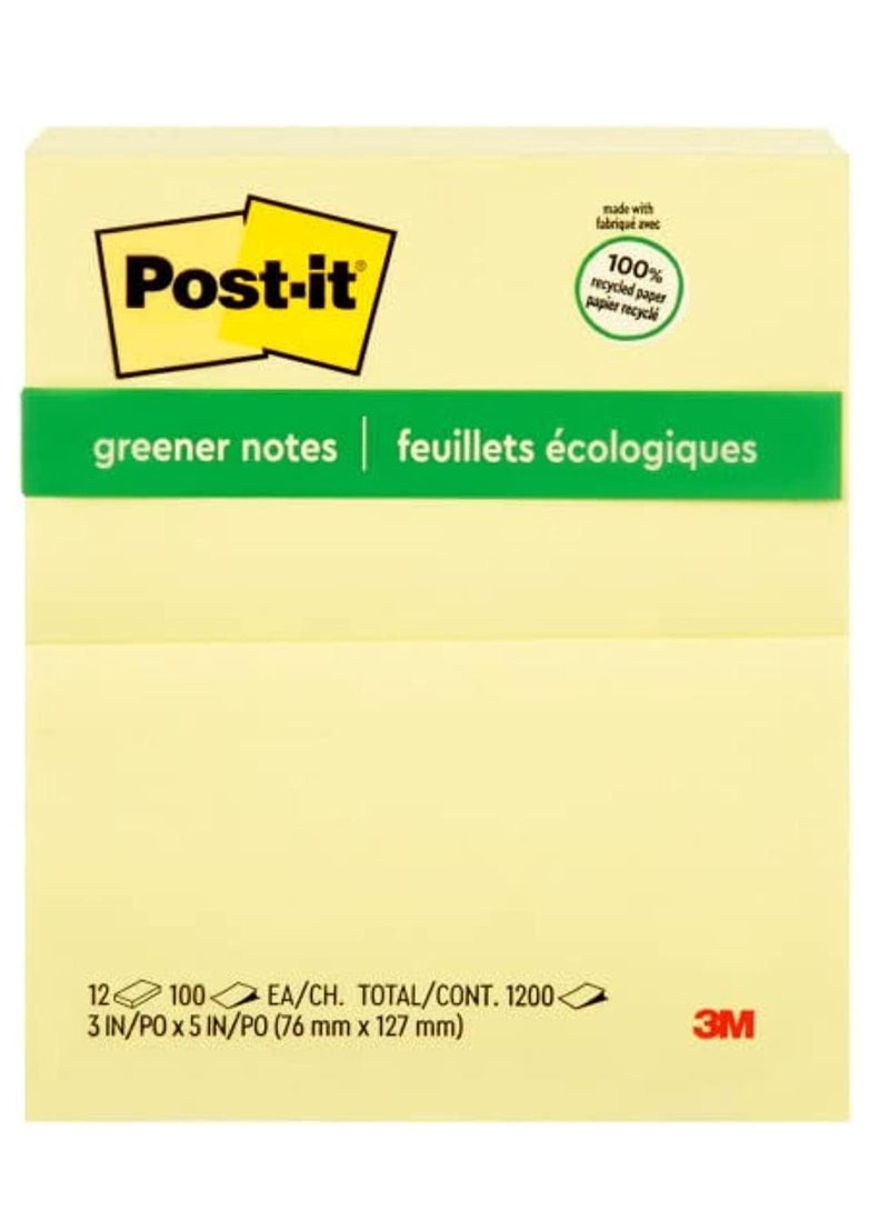 Sticky Notes 1 Pack Canary Yellow Sticky Notes 3 Inch X 5 Inch - Image 1