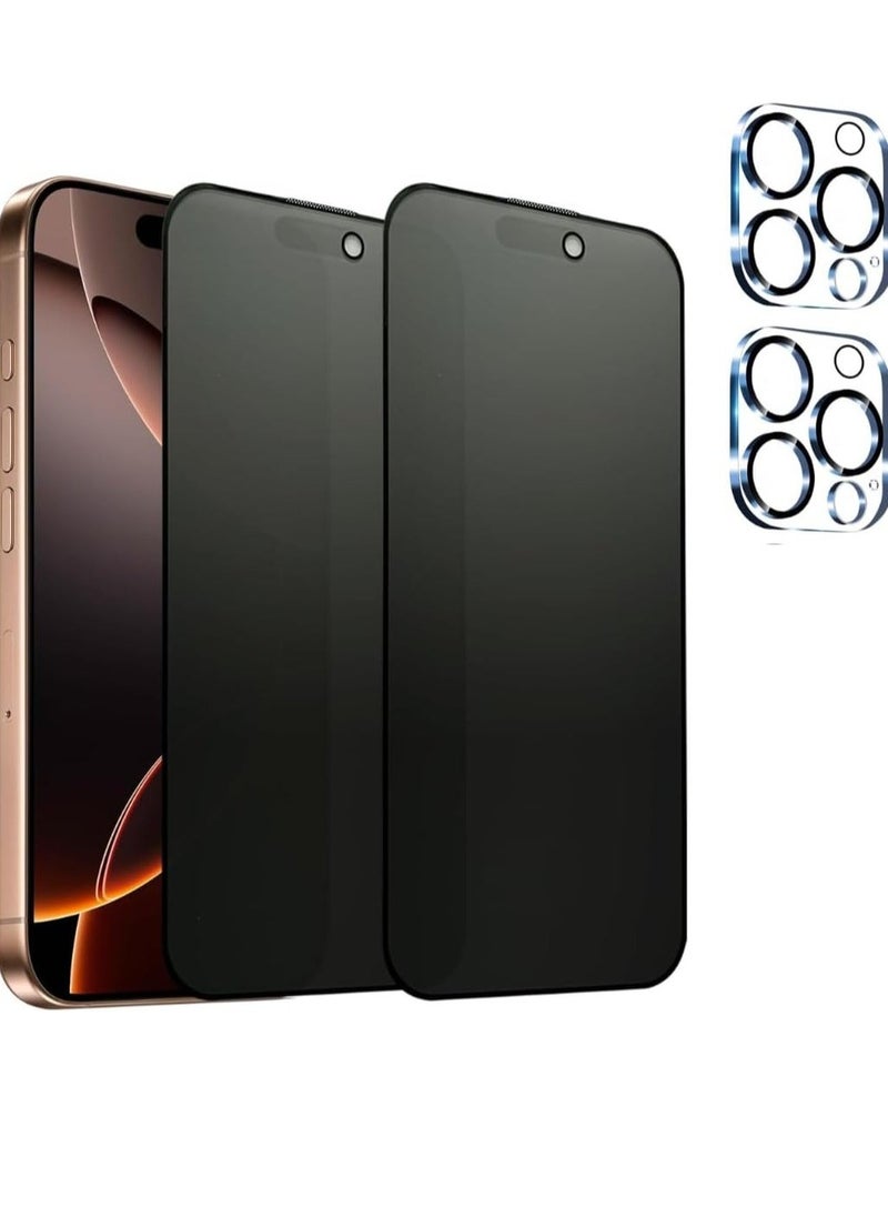 Raxoom 2-Pack Matte Privacy Screen Protector & Camera Lens Protector for iPhone 16 Pro Max â€“ Anti-Spy, Anti-Glare, Eye Protection, Tempered Glass Film (6.9 Inches) - Image 1