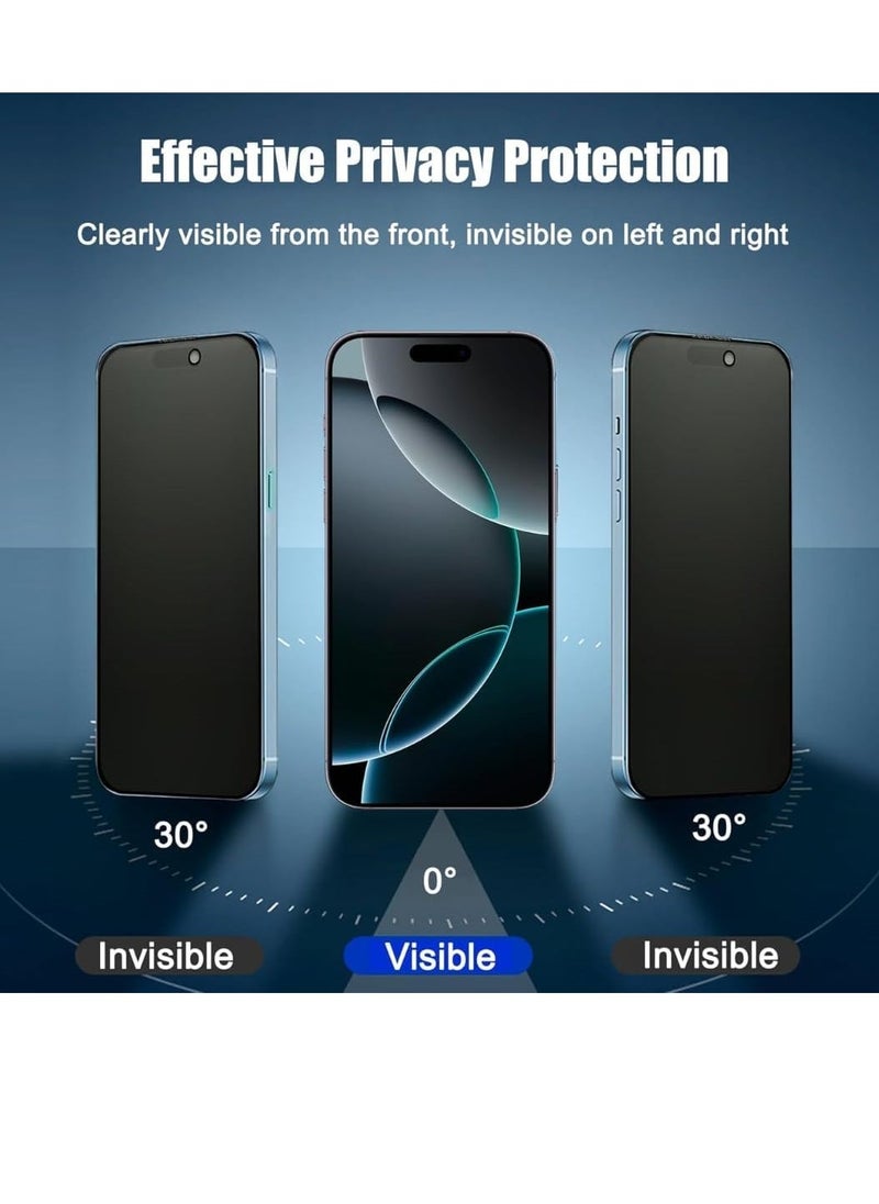 Raxoom 2-Pack Matte Privacy Screen Protector & Camera Lens Protector for iPhone 16 Pro Max â€“ Anti-Spy, Anti-Glare, Eye Protection, Tempered Glass Film (6.9 Inches) - Image 2