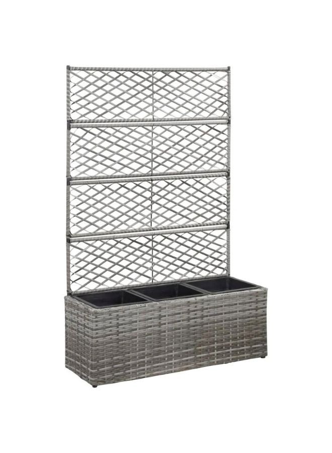فيداكسل سرير مرتفع مع 3 أوعية 83x30x130 سم من البولي راتان الرمادي  - Image 1