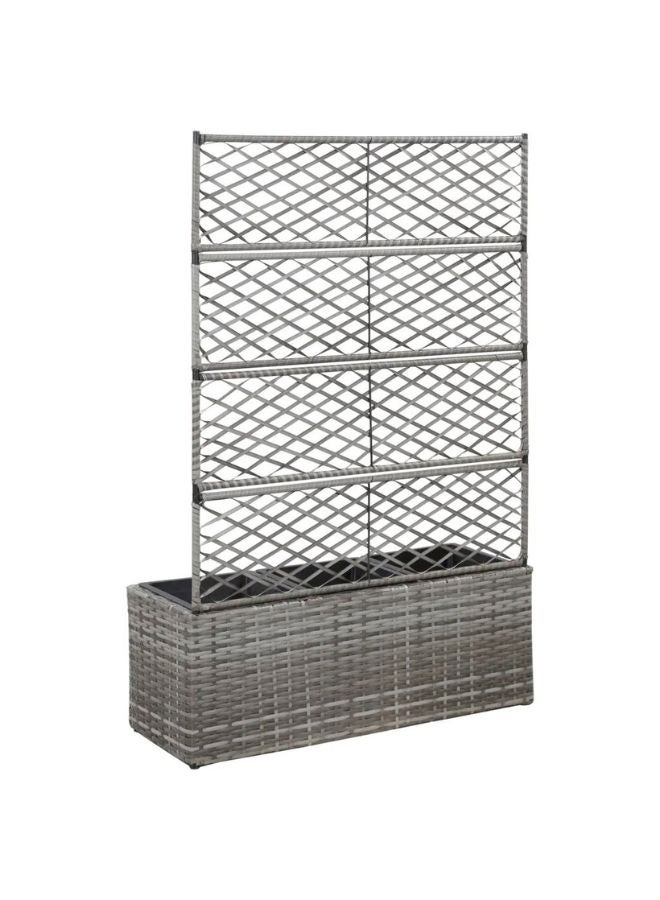 فيداكسل سرير مرتفع مع 3 أوعية 83x30x130 سم من البولي راتان الرمادي  - Image 2