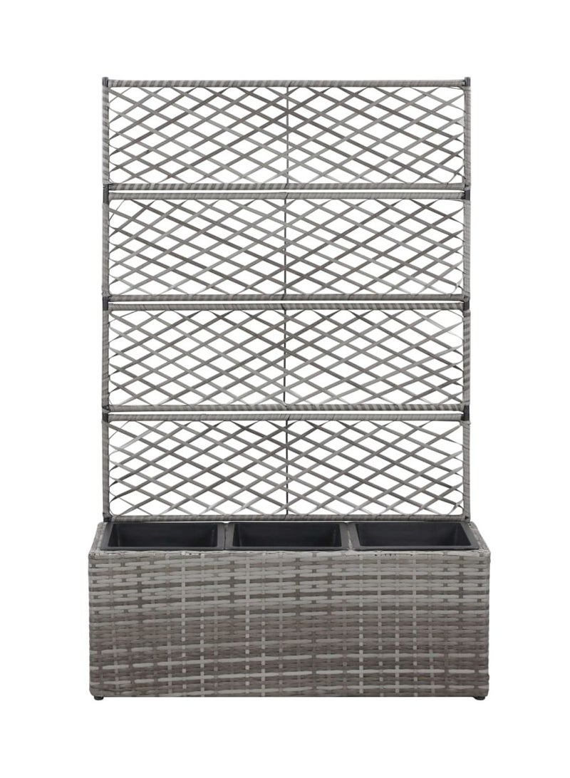 فيداكسل سرير مرتفع مع 3 أوعية 83x30x130 سم من البولي راتان الرمادي  - Image 3