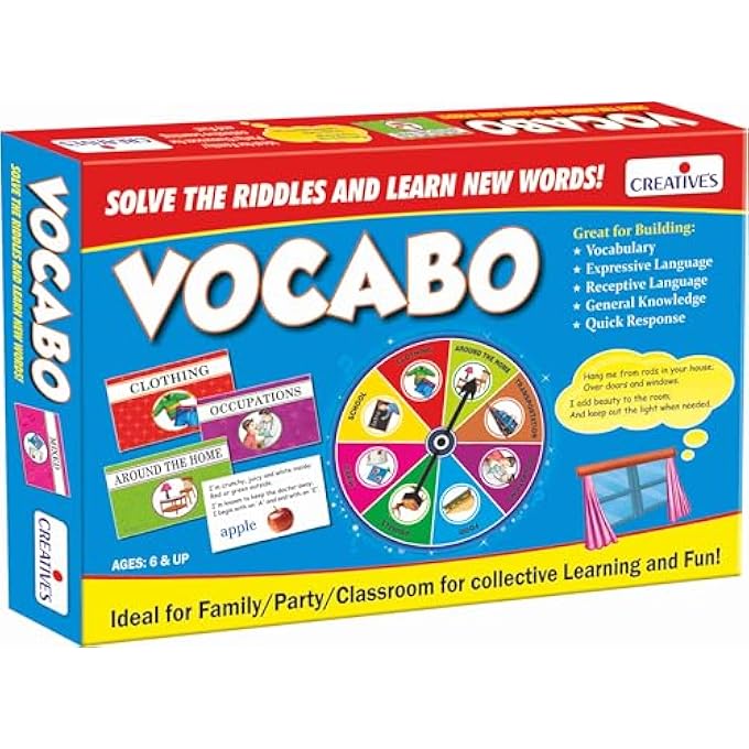 كرييتفز فوكابو الإبداعي | لعبة الدوار والبطاقات والطاولة | المرح & لعبة تعليمية للأطفال | لعبة لوحية للعائلات والأطفال | لعبة تعليمية للأطفال | الأعمار من 6 سنوات فما فوق - Image 2