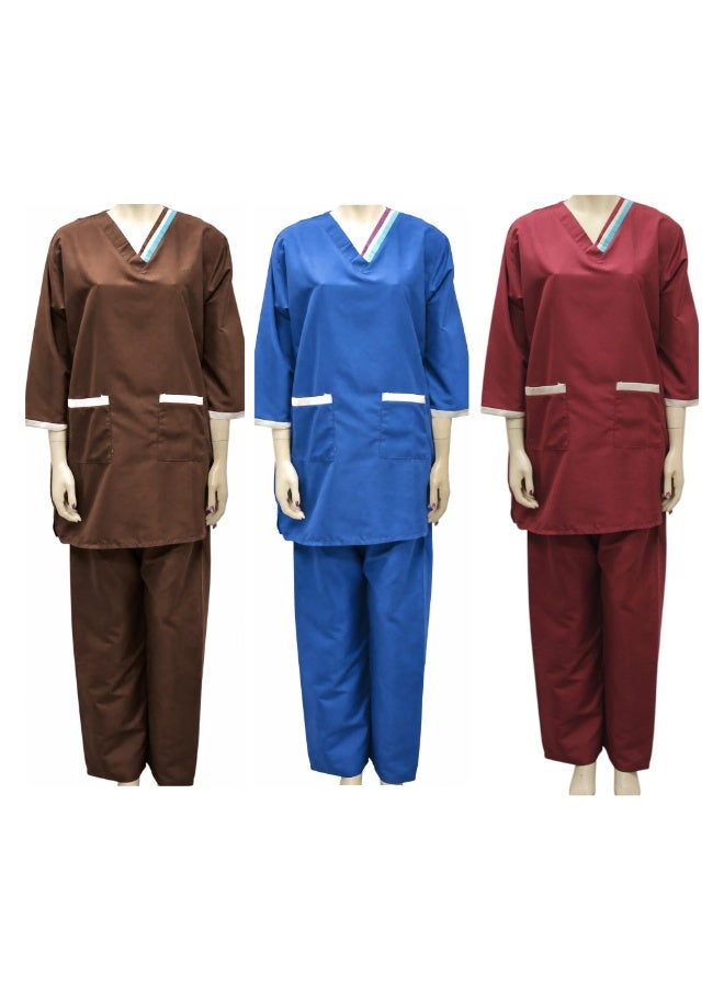 3 Housemaid Uniform Maid Nanny Scrub Suit - Image 1