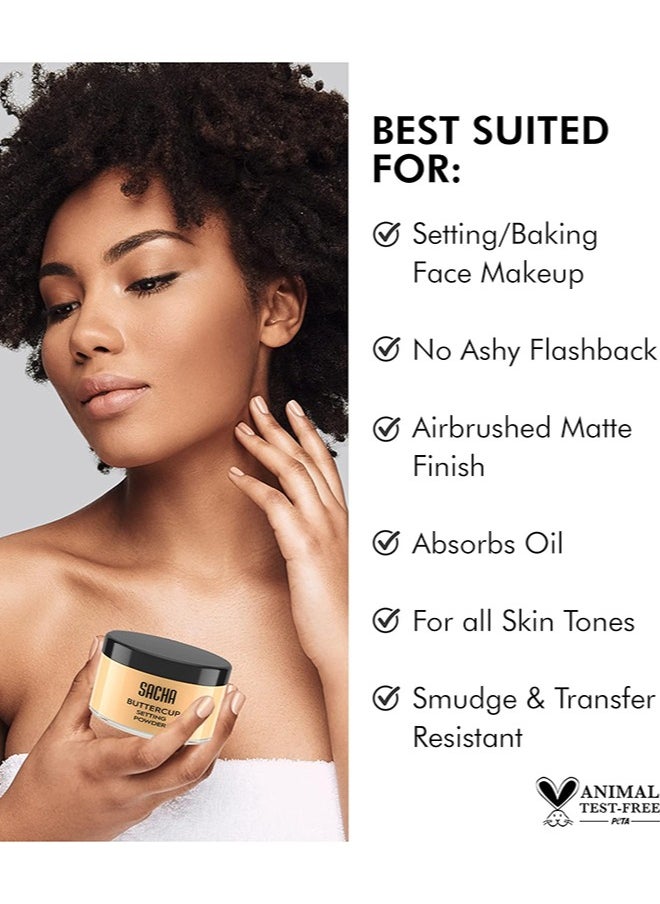 Sacha Cosmetics Buttercup Setting Powder For Medium to Dark Skin Tones  - Image 5