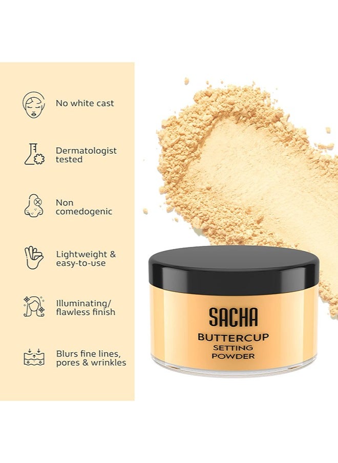 Sacha Cosmetics Buttercup Setting Powder For Medium to Dark Skin Tones  - Image 4