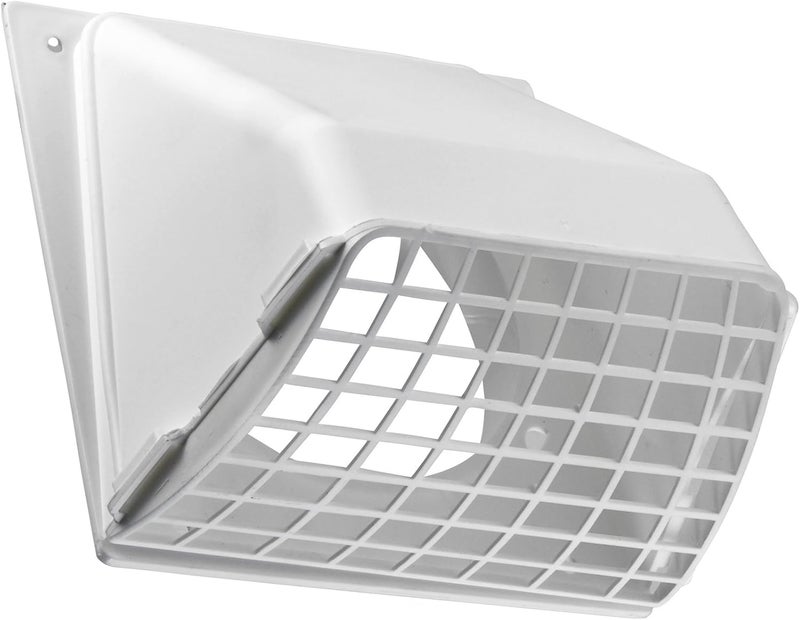 Lambro Industries 1471W Dryer Vent Hood with Removable Screen, 4 In., White - 531032 - Image 1