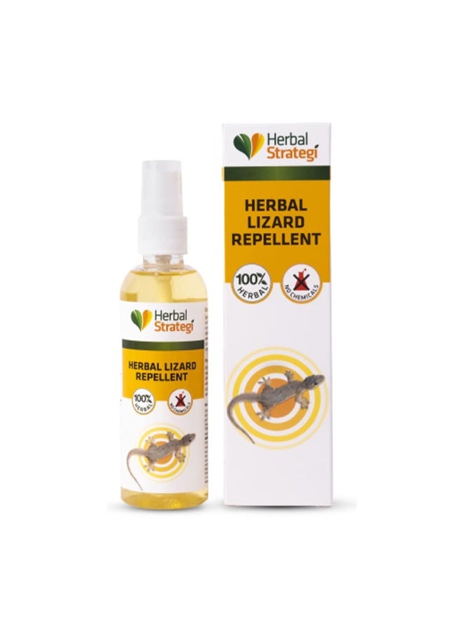 Herbal Strategi STRATEGI Herbal Lizard Repellent Spray| Made with Citronella, Lemongrass, Cedarwood & Neem| Irritant-Free, Chemical-Free |Baby-Safe, Skin-Safe, Plant-Safe | 100ml - Image 1