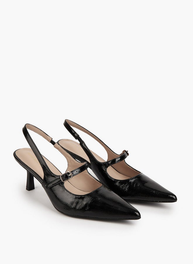 فلورا بيلا من شو إكسبرس حذاء سلاينج باك بكعب مدبب مزين بإبزيم - Image 2