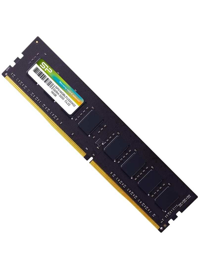 سيليكون باور وحدة ذاكرة Silicon Power DDR4 سعة 16 جيجابايت بتردد 3200 ميجاهرتز – ذاكرة RAM عالية الأداء لأجهزة الكمبيوتر المكتبي، CL22، بجهد 1.2 فولت - Image 1