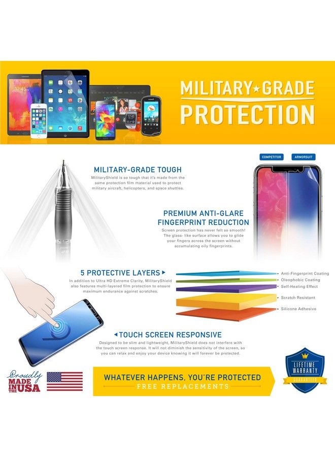 ArmorSuit Screen Protector Designed For Ipad 9 8 7 (10.2 Inch 2021 2020 2019 Model 9Th 8Th 7Th Generation) Militaryshield Hd Clear Film Made In Usa - Image 3