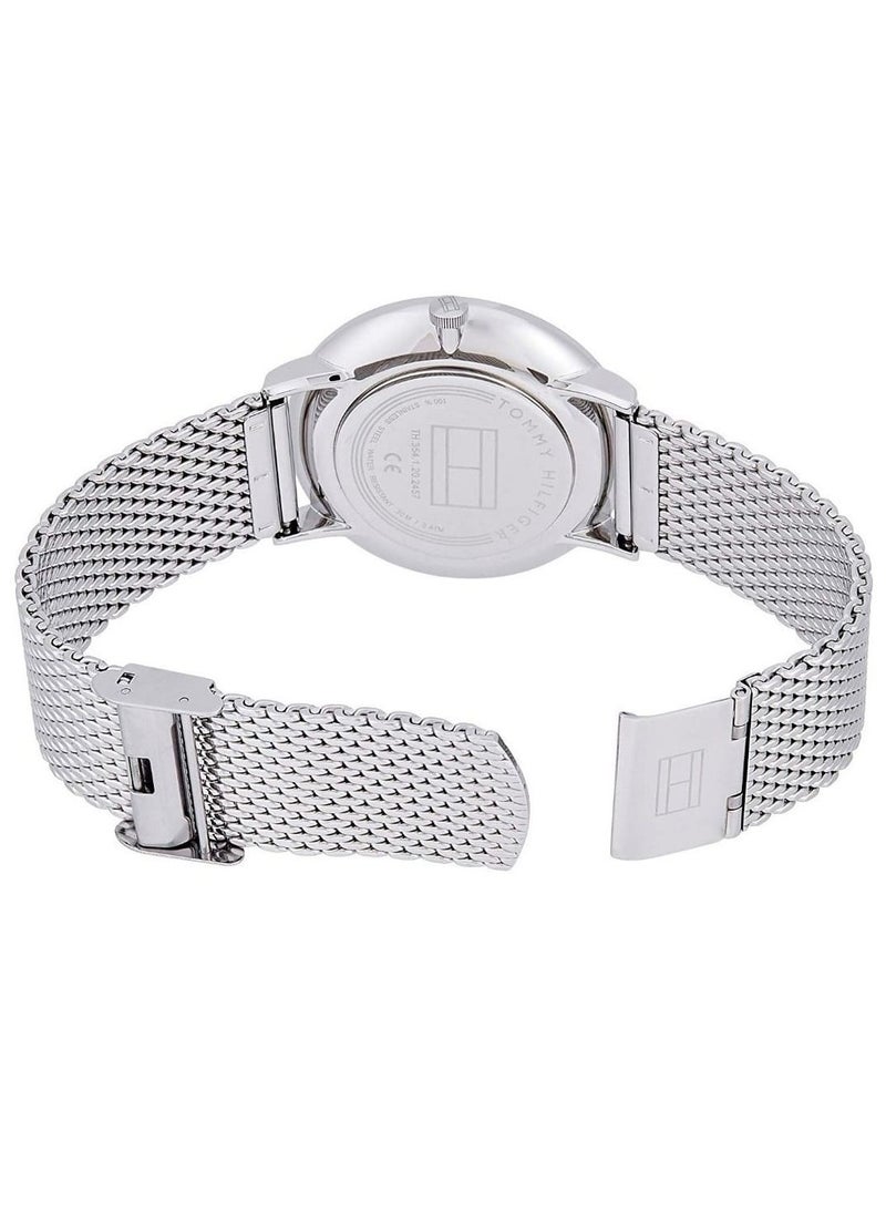 TOMMY HILFIGER - TOMMY HILFIGERMen’s Round Shape Stainless Steel Analog Wrist Watch 40 mm – Silver – 1791505 - Image 1