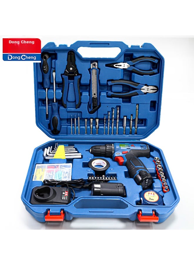 DONG Cheng Dongcheng Lithium-ion Cordless Drill Wjz1201ts Electric Screwdriver Household Tool Set - Image 1