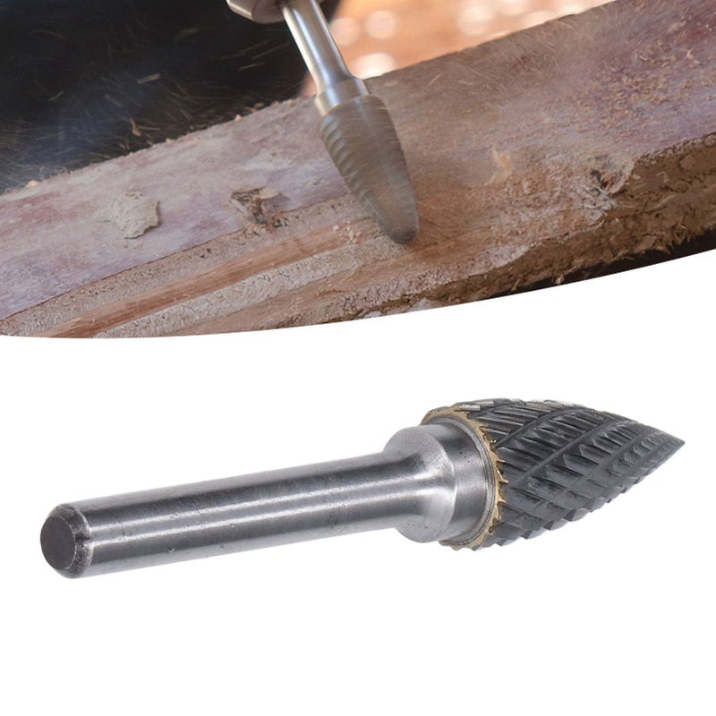 ملمة نهاية دوارة من النوع 2 Cut ذات شكل قوس منحني، رأس حفر مطحنة قالب، عمود جذر 6 مم، من الكاربيد YG8، GX1225 - Image 4