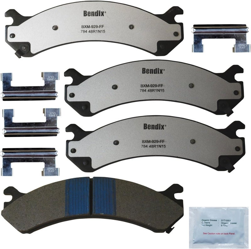 Bendix Fleet Metlok MKD784FM Front Brake Pads for Select Models DeVille,DTS,Avalanche 2500,Express 3500,4500,Cargo,Pasajeros,Silverado 1500,HD Classic,2500 3500 Suburban GMC Savana Sierra Yukon Hummer - Image 1