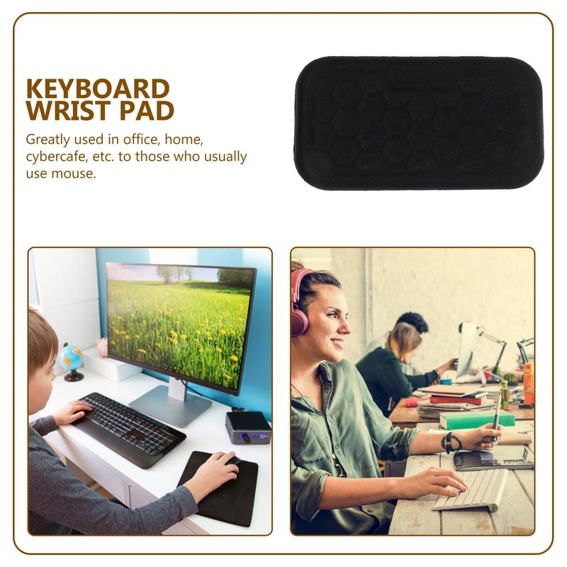 Ergonomic Keyboard Wrist Rest and Elbow Pad Black Fabric Surface for Office Gaming Drawing - Image 4