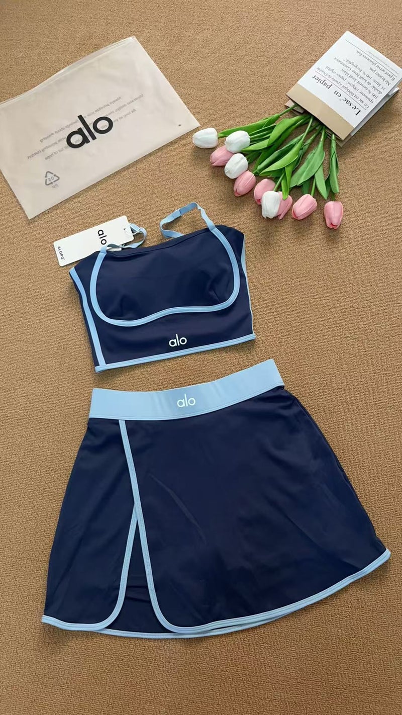 Alo Yoga Set 2026 New Arrival Women's Sports Casual Anti-Exposure Shockproof Outdoor Running Fitness Yoga  Wear - Image 1