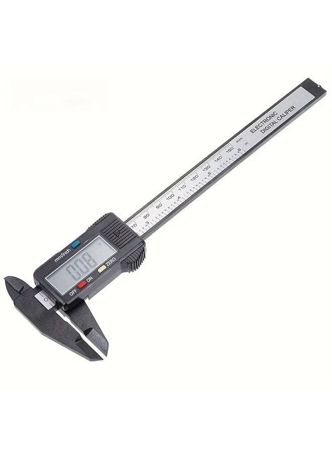 Black Digital Caliper 0 150mm LCD Display High Precision Measuring Tool - Image 1