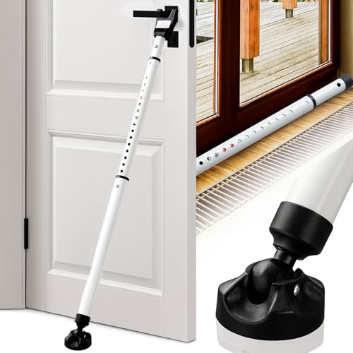 LAKEROD 3 in 1 Door Security Bar-High-Strength Steel 1.3" Sliding Door Security Bar with Anti-Slip Rotating Base,2-Level Adjustable Up to 46" Door Lock Stick for Apartment, Hotel,Kids&Pet Safety - Image 1