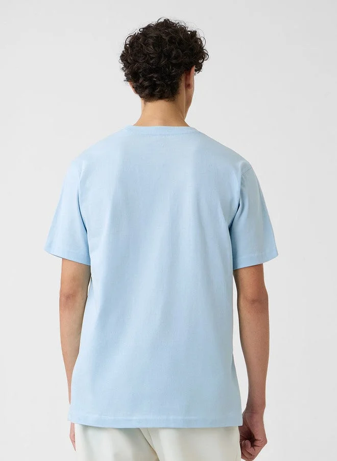 The Souled Store  The Souled Store Men's Oversized Graphic Print T-Shirt in Blue  | Best Price UAE