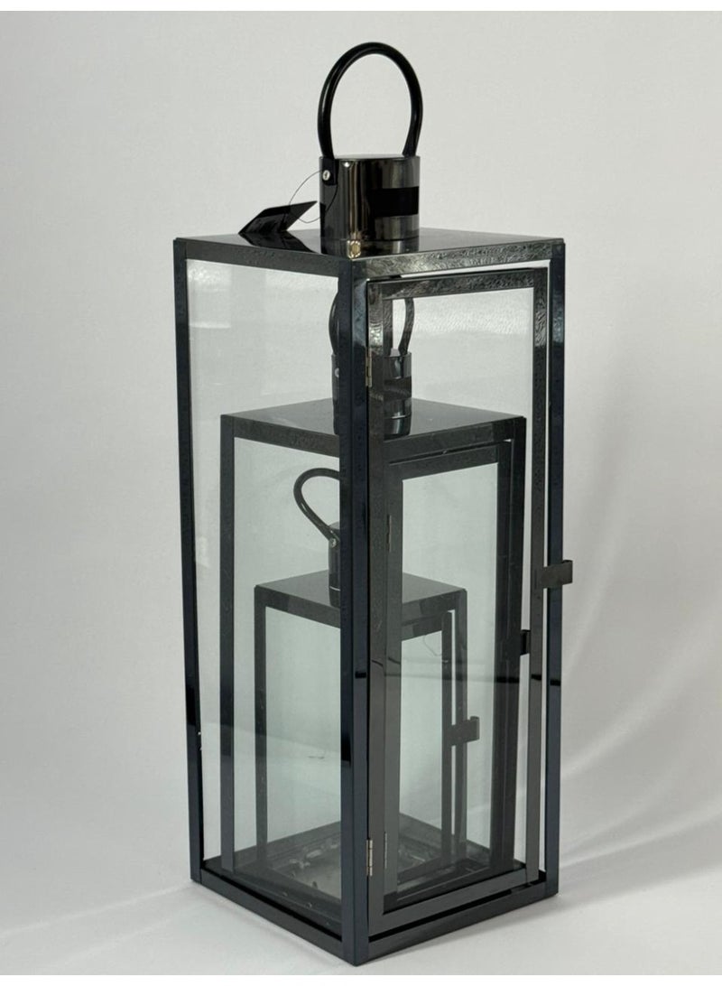 ليفينج طقم فوانيس معدنية مع أبواب زجاجية: إضاءة عملية وأنيقة - Image 3