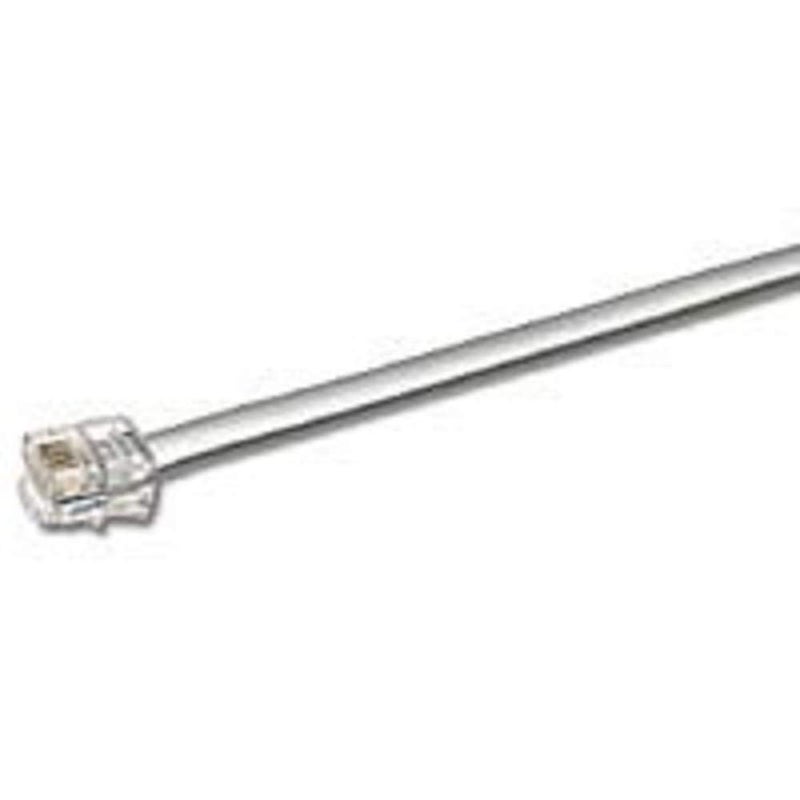 كابل مودولار سلكي مستقيم C2G، كابل هاتف RJ12 6P6C، كابل مثبت بطول 50 قدم، فضي، C2G 08115