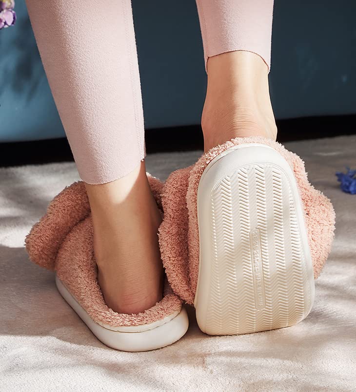Avilego Unisex Dinosaur Slippers Plush House Shoes Soft Sandals Indoor & Outdoor Fuzzy Winter Slippers - Image 2