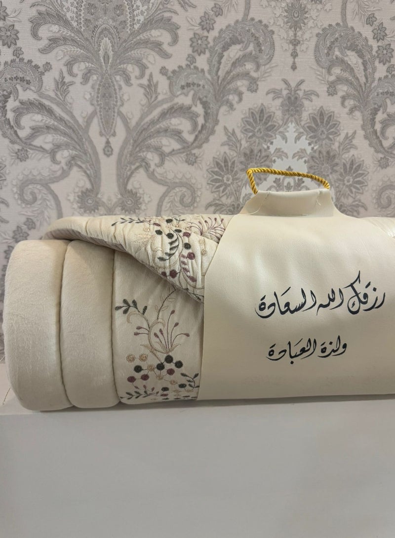 سجادة صلاة اسفنج مبطن مطرز فاخر - Image 3