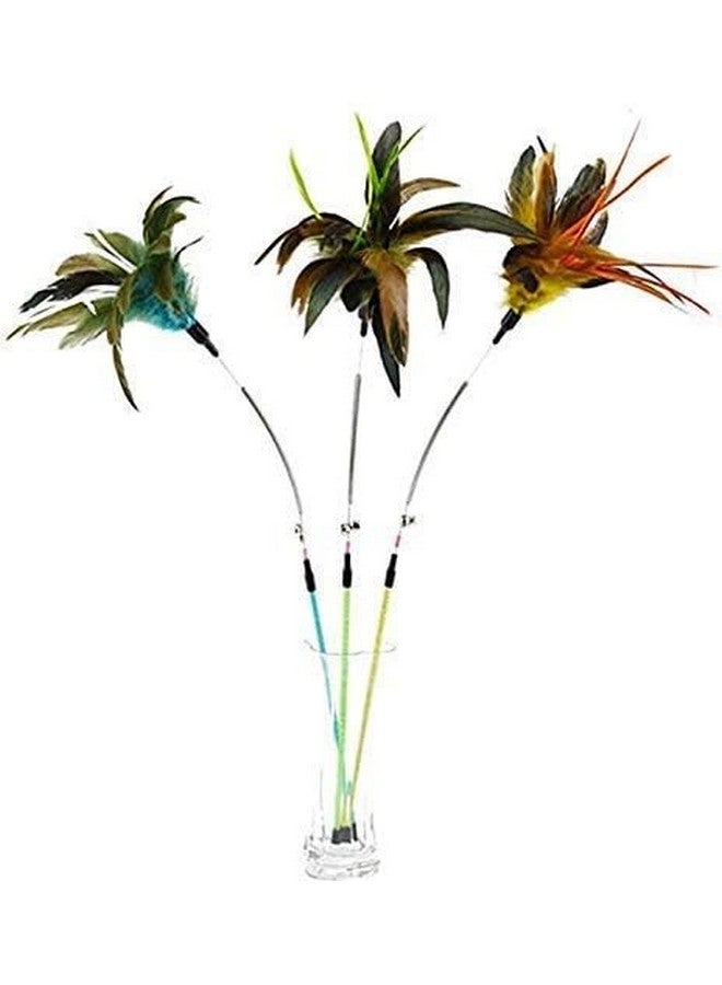 Cat Feather Spring Stick - Interactive Bell Rod Wand For Endless Playtime Enjoyment And Mental Stimulation | Engage Your Kitty'S Natural Instincts For Hunting And Pouncing (Pack Of 1) - Image 3
