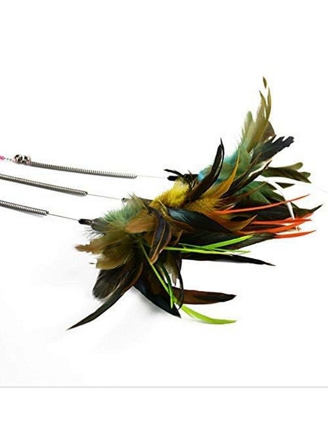 Cat Feather Spring Stick - Interactive Bell Rod Wand For Endless Playtime Enjoyment And Mental Stimulation | Engage Your Kitty'S Natural Instincts For Hunting And Pouncing (Pack Of 1) - Image 4